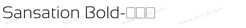 Sansation Bold字体转换